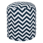 Majestic Home Goods Chevron Indoor / Outdoor Ottoman Pouf 16 L x 16 W x 17 H