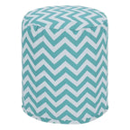 Majestic Home Goods Chevron Indoor / Outdoor Ottoman Pouf 16 L x 16 W x 17 H