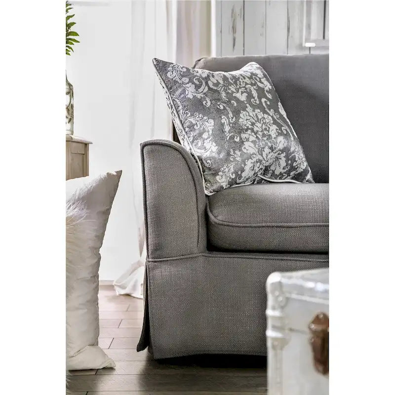 Nis Casual Fabric Upholstered Slipcovered Sofa by Furniture of America