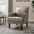 Nileus Contemporary and Classic Polyester Accent Chair with Solid Wooden Legs by HULALA HOME