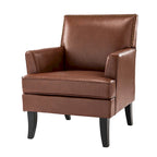 Nileus Contemporary and Classic Polyester Accent Chair with Solid Wooden Legs by HULALA HOME
