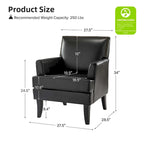 Nileus Contemporary and Classic Polyester Accent Chair with Solid Wooden Legs by HULALA HOME