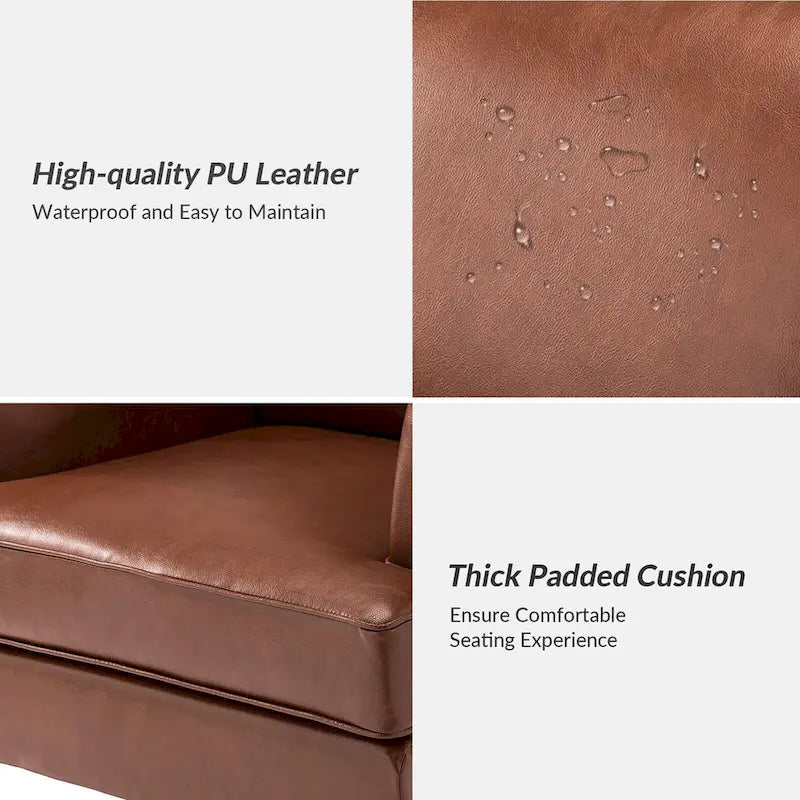 Nileus Contemporary and Classic Polyester Accent Chair with Solid Wooden Legs by HULALA HOME