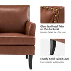 Nileus Contemporary and Classic Polyester Accent Chair with Solid Wooden Legs by HULALA HOME