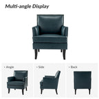 Nileus Contemporary and Classic Polyester Accent Chair with Solid Wooden Legs by HULALA HOME
