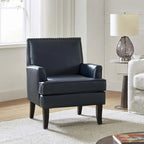 Nileus Contemporary and Classic Polyester Accent Chair with Solid Wooden Legs by HULALA HOME