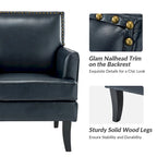 Nileus Contemporary and Classic Polyester Accent Chair with Solid Wooden Legs by HULALA HOME