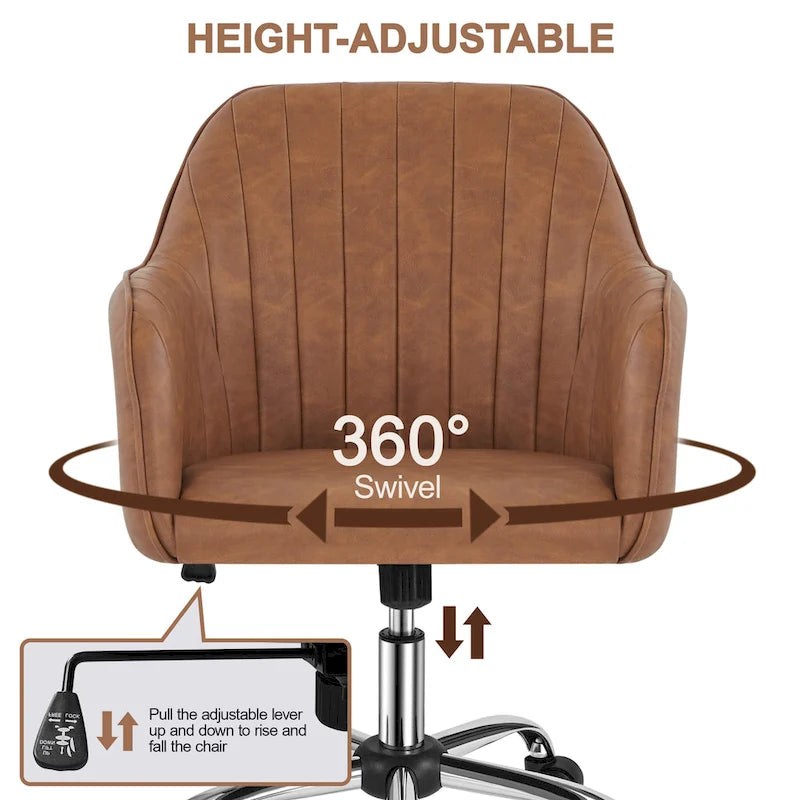 Yaheetech Desk Chair Height-Adjustable Swivel Computer Chair