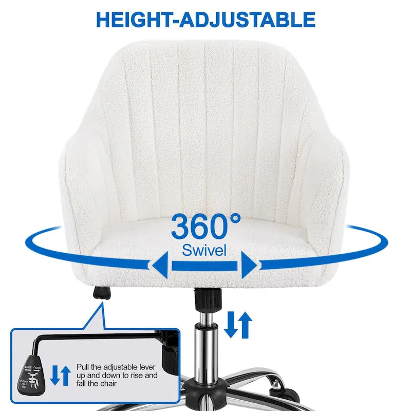 Yaheetech Desk Chair Height-Adjustable Swivel Computer Chair