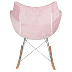 Willow Modern Velvet Upholstered Rocking Nursery Chair - Mid Century Accent Armchair for Home Living Bedroom Indoor & Outdoor