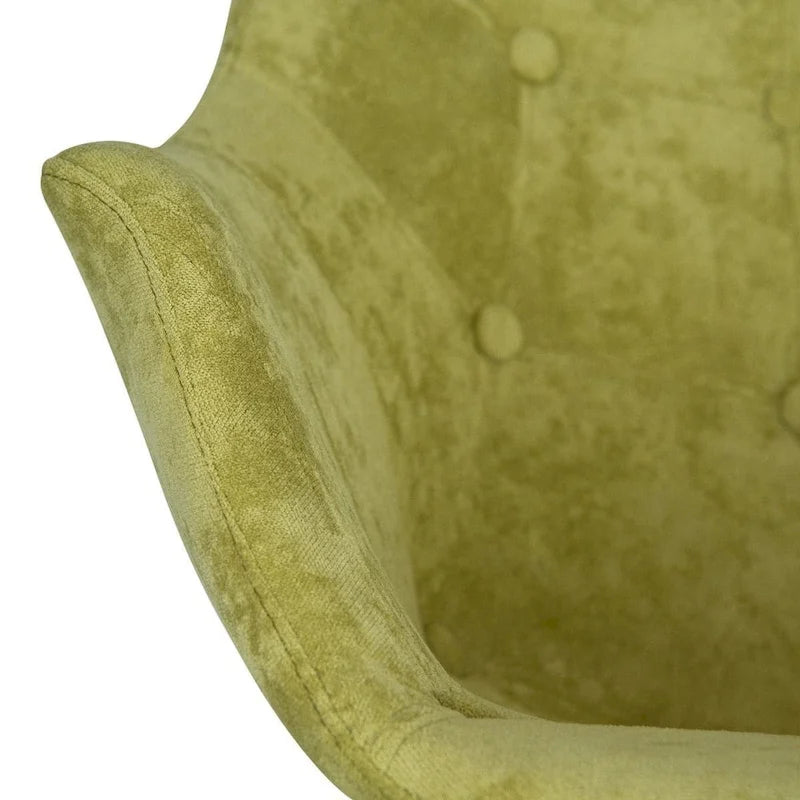 Willow Modern Velvet Upholstered Rocking Nursery Chair - Mid Century Accent Armchair for Home Living Bedroom Indoor & Outdoor