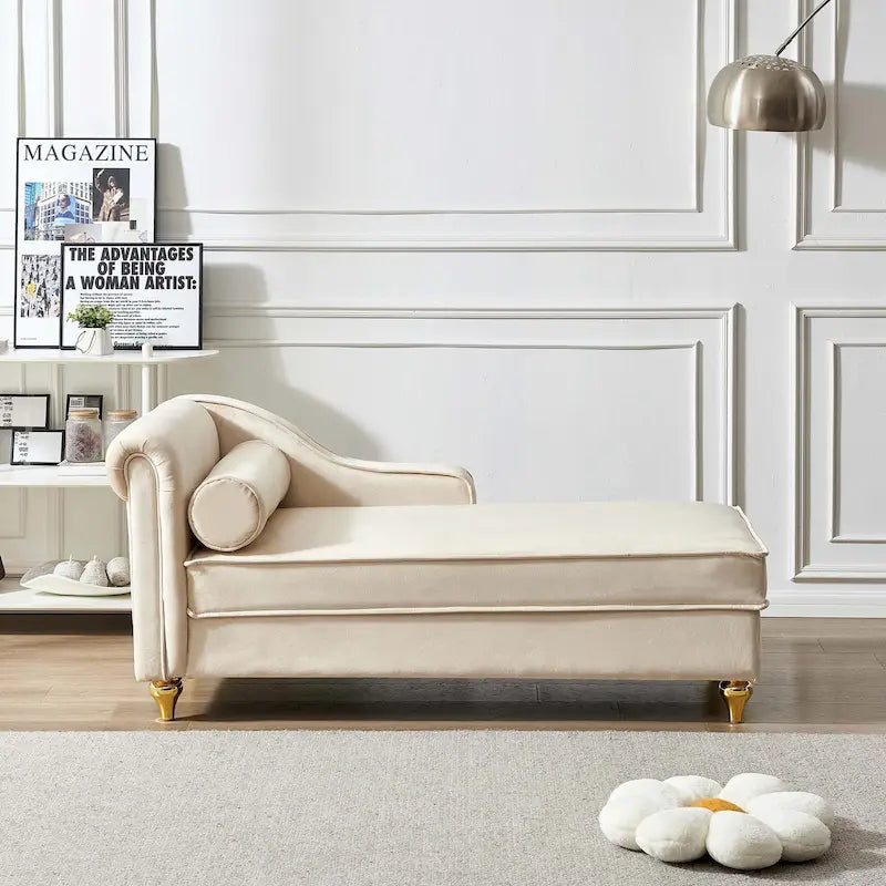 Modern Upholstery Chaise Lounge Chair with Storage