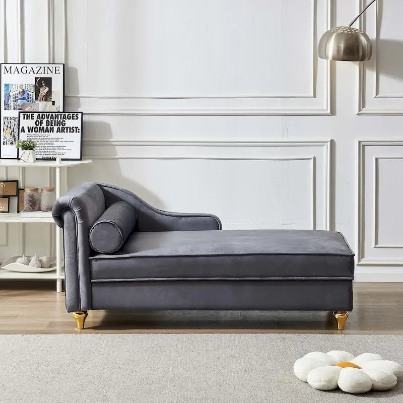 Modern Upholstery Chaise Lounge Chair with Storage