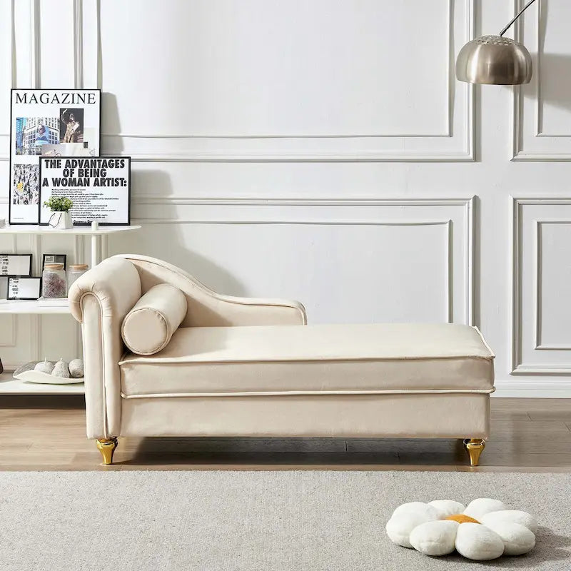 Modern Upholstery Chaise Lounge Chair with Storage