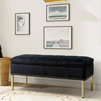 Egmont Contemporary Velvet Flip-Top Storage Bench by HULALA HOME