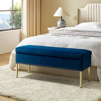 Egmont Contemporary Velvet Flip-Top Storage Bench by HULALA HOME