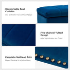 Egmont Contemporary Velvet Flip-Top Storage Bench by HULALA HOME