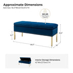 Egmont Contemporary Velvet Flip-Top Storage Bench by HULALA HOME