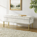 Egmont Contemporary Velvet Flip-Top Storage Bench by HULALA HOME