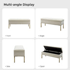 Egmont Contemporary Velvet Flip-Top Storage Bench by HULALA HOME