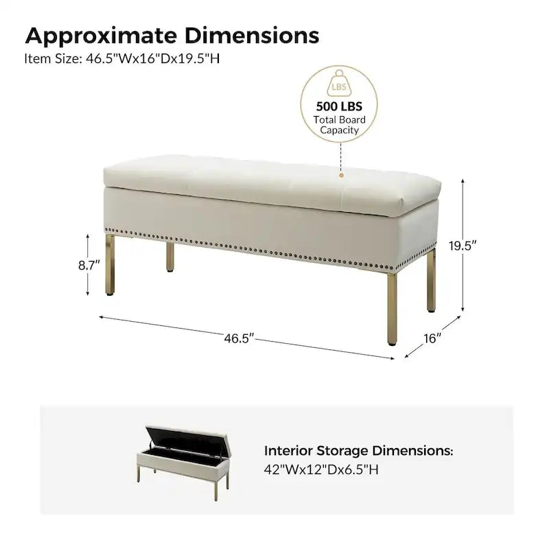 Egmont Contemporary Velvet Flip-Top Storage Bench by HULALA HOME