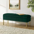 Egmont Contemporary Velvet Flip-Top Storage Bench by HULALA HOME