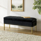Egmont Contemporary Velvet Flip-Top Storage Bench by HULALA HOME