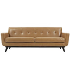 Carson Carrington Ringsaker Tan Leather Mid-century Sofa