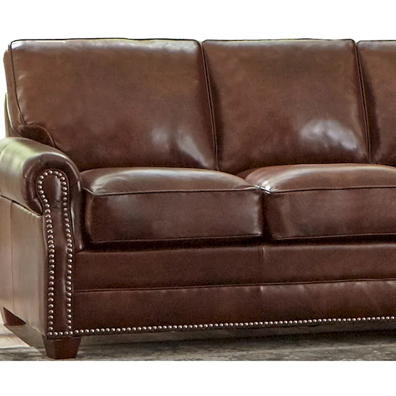 Made in USA Revo Top Grain Leather Sofa and Two Chairs Set
