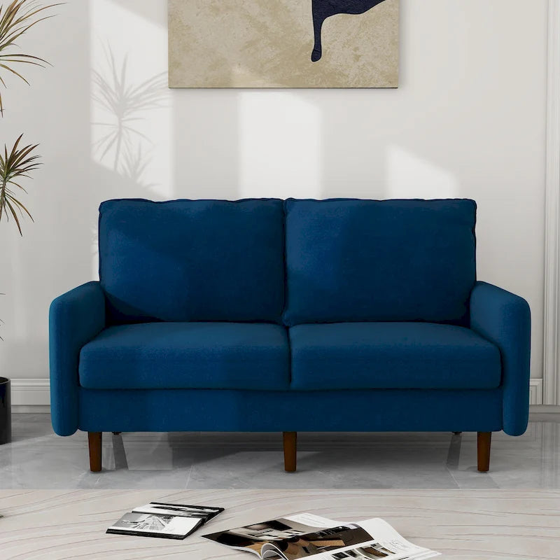 56.88 Modern Couch Velvet Loveseat Sofa for Living Room Furniture
