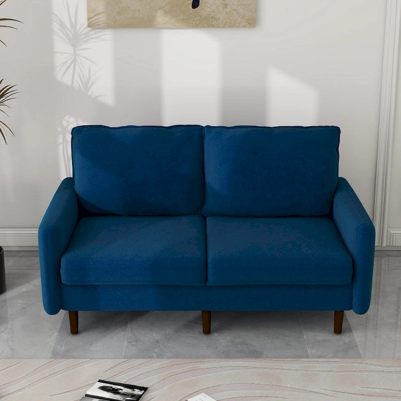 56.88 Modern Couch Velvet Loveseat Sofa for Living Room Furniture
