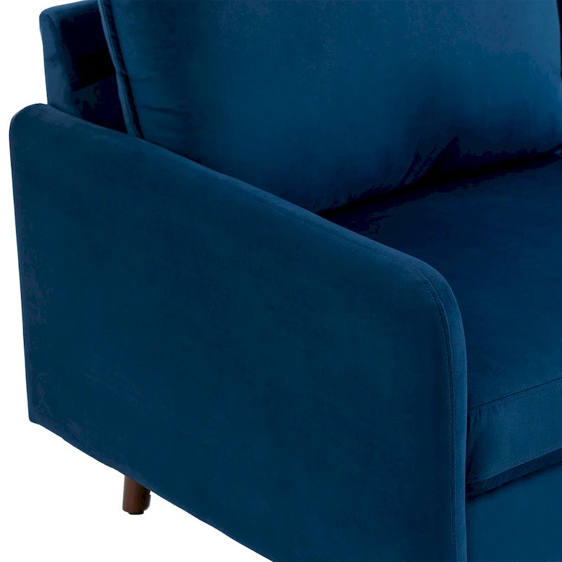 56.88 Modern Couch Velvet Loveseat Sofa for Living Room Furniture