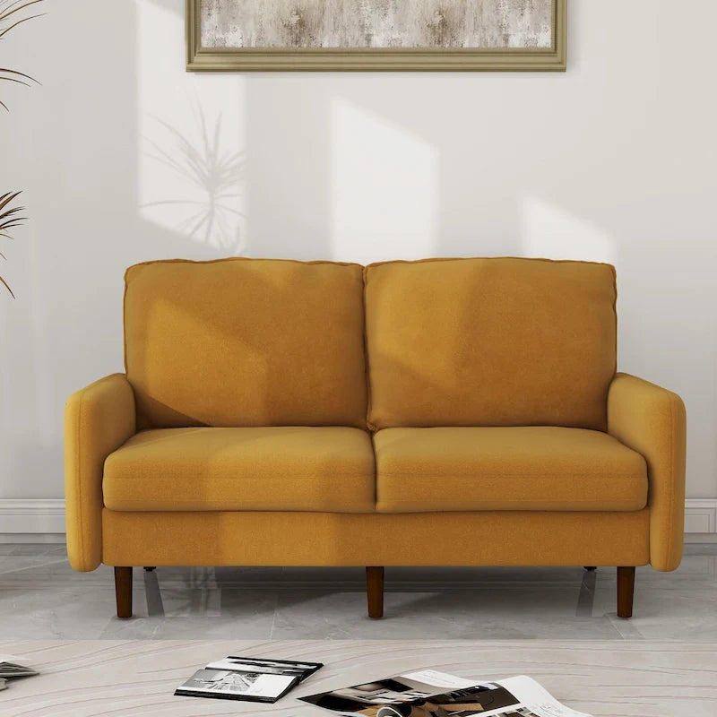 56.88 Modern Couch Velvet Loveseat Sofa for Living Room Furniture