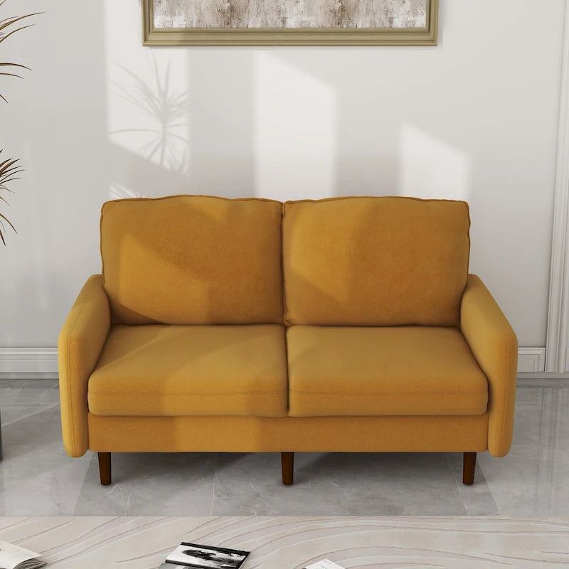 56.88 Modern Couch Velvet Loveseat Sofa for Living Room Furniture