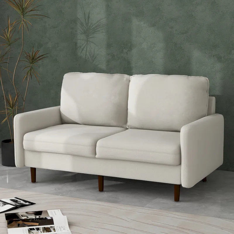 56.88 Modern Couch Velvet Loveseat Sofa for Living Room Furniture