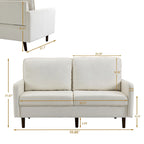 56.88 Modern Couch Velvet Loveseat Sofa for Living Room Furniture