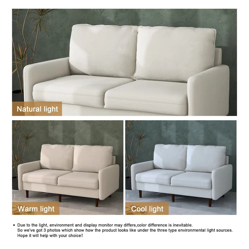 56.88 Modern Couch Velvet Loveseat Sofa for Living Room Furniture