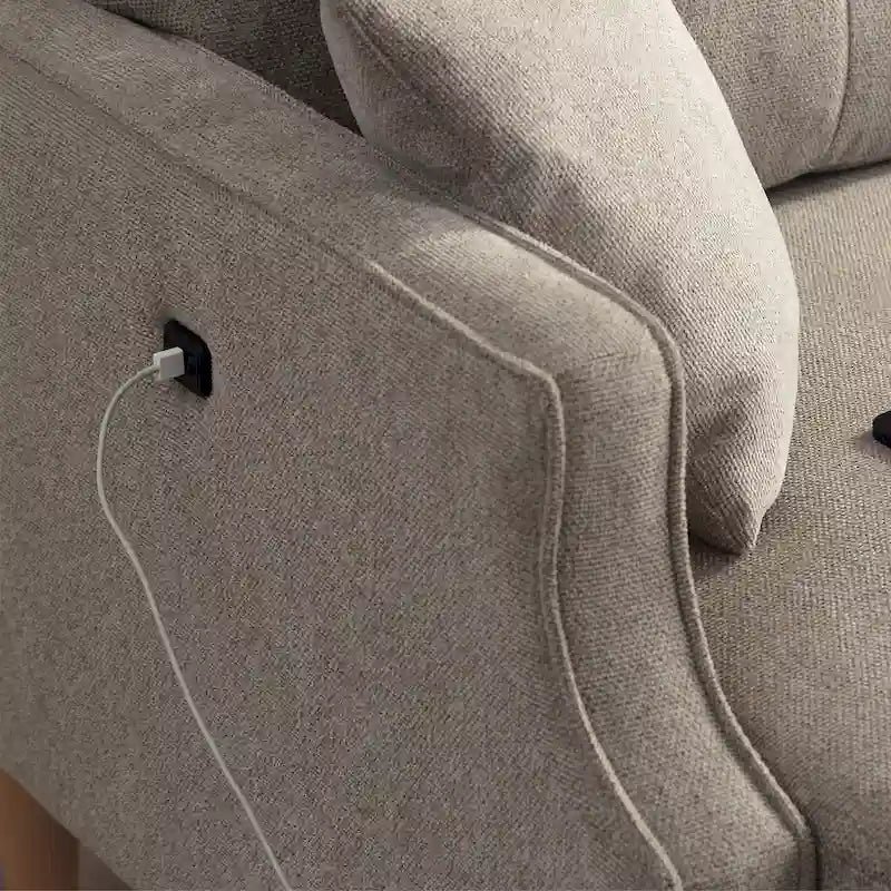 Modern Loveseat Sofa with USB Charge