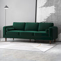 Flavia Mid Century Modern Pillow Back Velvet Sofa