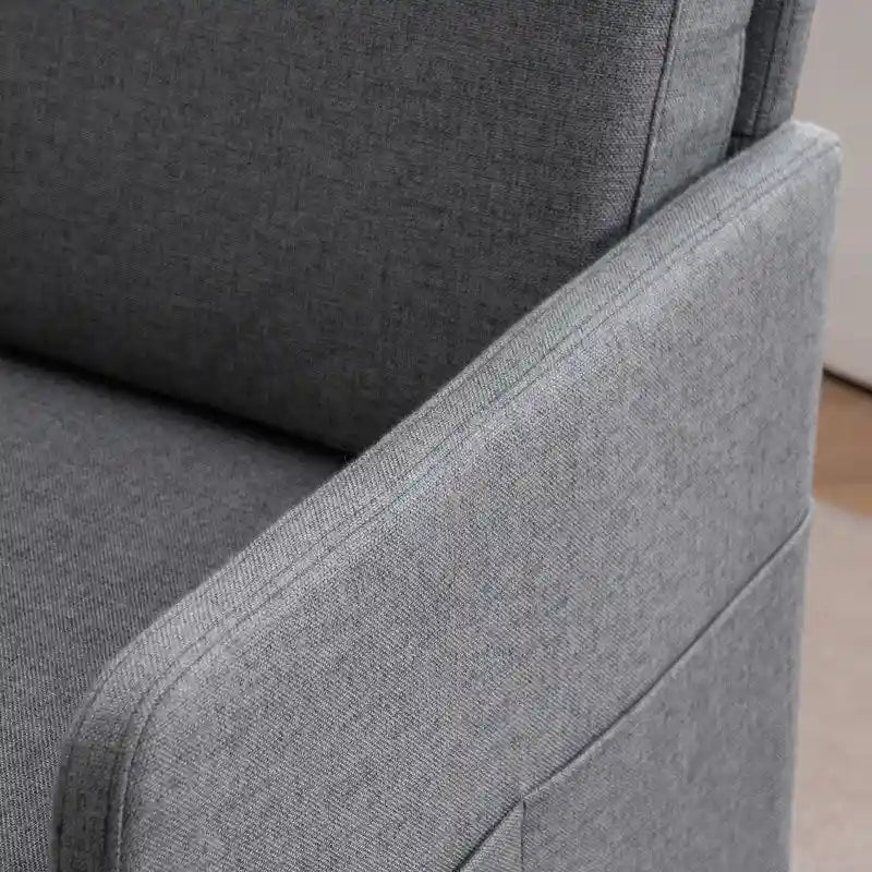 Upholstered Linen Accent Armchair