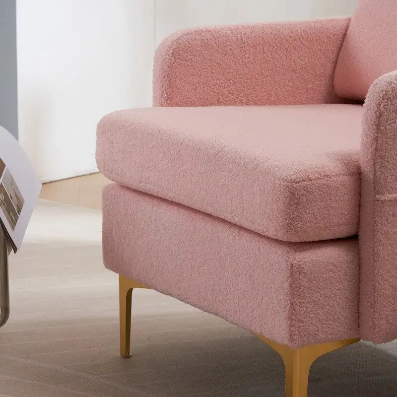Upholstered Linen Accent Armchair