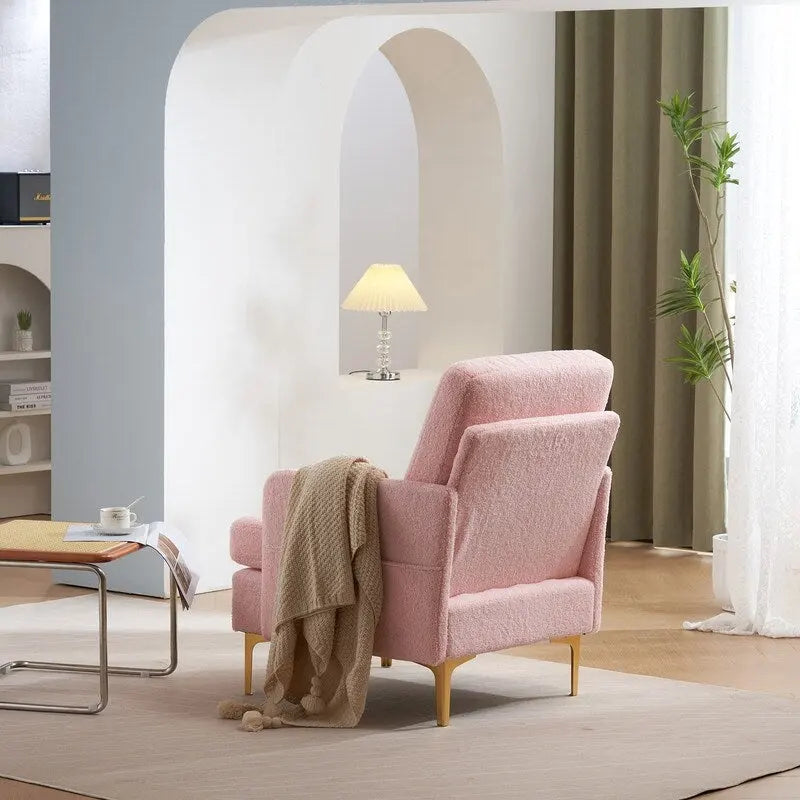 Upholstered Linen Accent Armchair
