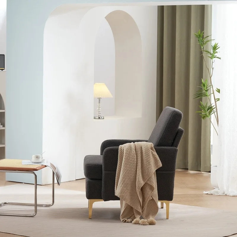 Upholstered Linen Accent Armchair