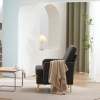 Upholstered Linen Accent Armchair