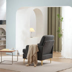 Upholstered Linen Accent Armchair