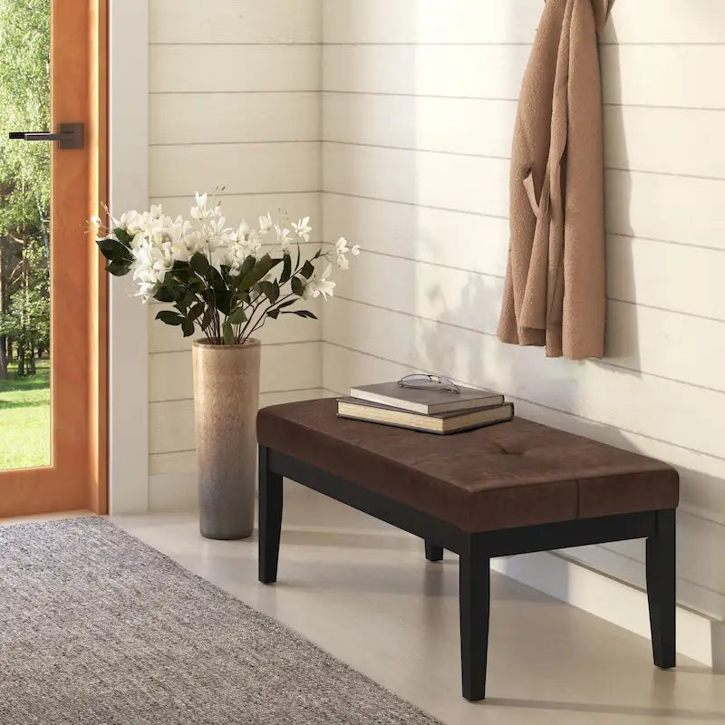 WYNDENHALL Abbey 43 inch Wide Contemporary Rectangle Ottoman Bench