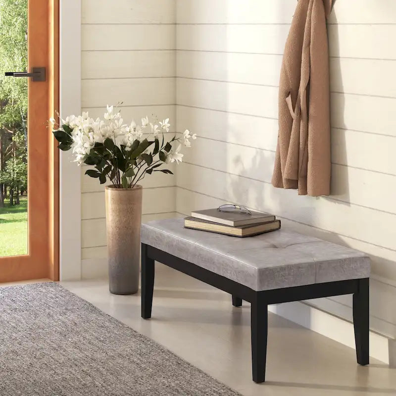 WYNDENHALL Abbey 43 inch Wide Contemporary Rectangle Ottoman Bench