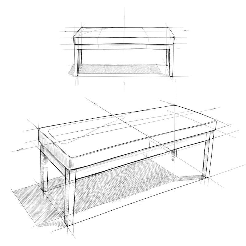 WYNDENHALL Abbey 43 inch Wide Contemporary Rectangle Ottoman Bench
