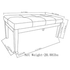 WYNDENHALL Abbey 43 inch Wide Contemporary Rectangle Ottoman Bench