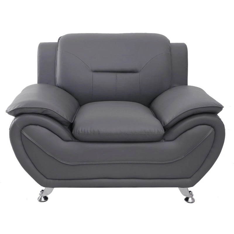 Michael Segura Faux Leather Upholstered Club Chair
